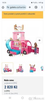 Velký Barbie karavan + panenky - 2
