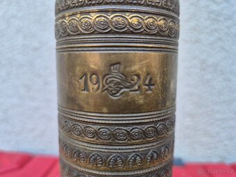 starožitný mosazný mlýnek na kávu, 1924, zřejmě funkční - 2
