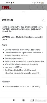 Závěsná síť se stojanem - 2