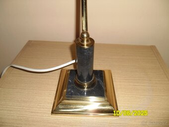 Kvalitní  stolní lampa- bankéř s mramorem  Praha - 2