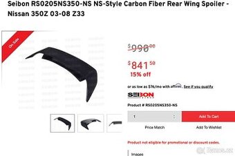 350Z SEIBON carbon wing - 2