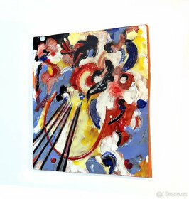 Prodám glazovaný  keramický kachel Improvizace - 2