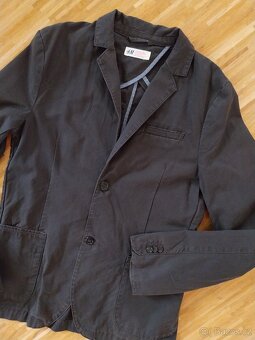 Chlapecké sako vel. 164, zn. H&M, košile - 2