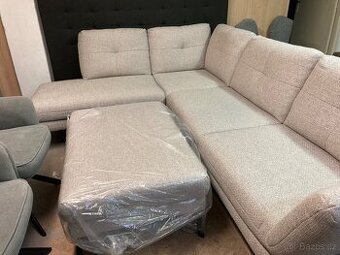 Rohová sedací souprava-Taburet-MONDO Assea-Nová - 2