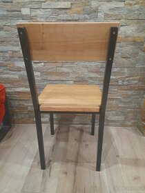 Židle jídelní dub/kov - 2