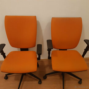 Oranžové kancelářské židle 2 ks - 2