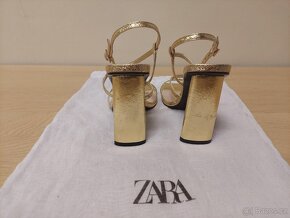 Dámské Sandály ZARA HIGH-HEEL METALLIC Zlaté | 351HKIVTG - 2