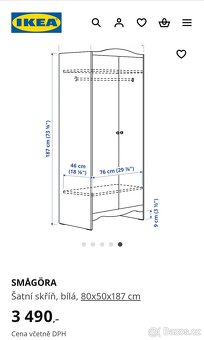 2x Detska skrin Smagora bila (IKEA) - 2