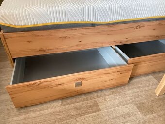 Postel jednolůžková 200x90 cm - rošt a matrace - 2