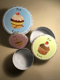 Plechové dózy "Cupcake" - 2