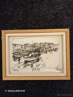 Malíř Leopold Musil perokresba - 2