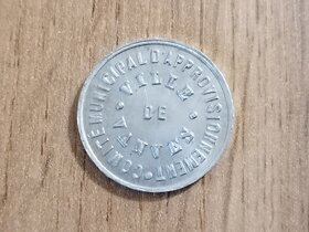 5 Centimes 1918 vzácná válečná lokální mince Francie - 2