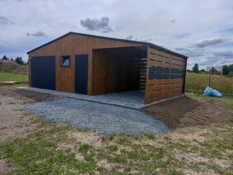 Plechová garáž 6+3x6m - 2