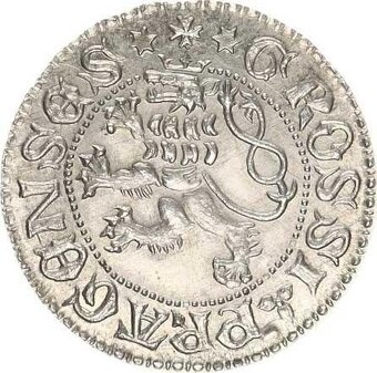 Karel IV., pražský groš,novoražba, signatura V.Š,Ag 925/1000 - 2