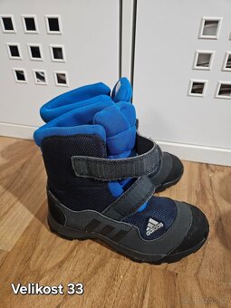 Dětské zimní boty Adidas modré velikost 33 - 2