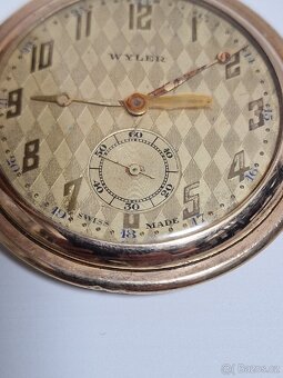 Zlaté kapesní hodinky Wyler - 2