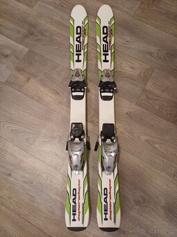 Dětské lyže 95 cm + lyžáky + hůlky - 2