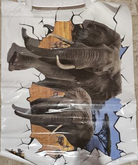 3D samolepky na zeď - sloni a Minecraft - 2