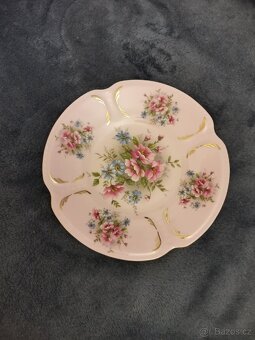Růžový porcelánový talířek - 2