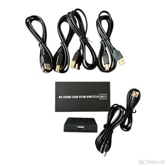 HDMI USB KVM přepínač 4×1 - 2