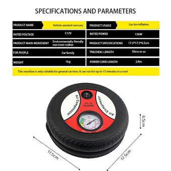 Air Compressor Car Auto Pump +kompresor do auta - 2