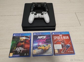 Playstation 4, PS4 slim 500gb, krásný stav - 2