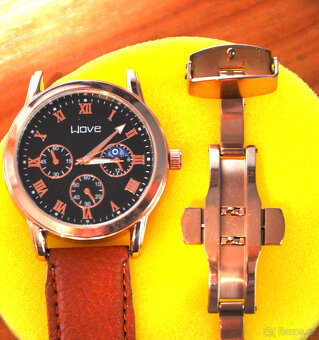 Elegantní hodinky WOVE černo zlaté - 2