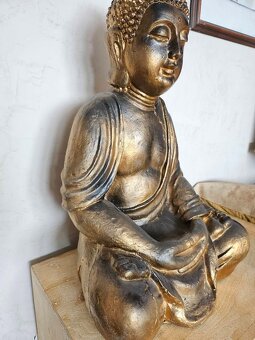 Buddha - velký, střední, malý, dřevěná koule - 2