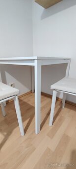 Stůl Ikea Melltorp a 2 zidle Janinge - 2