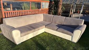 Rohová rozkládací sedací souprava - 2