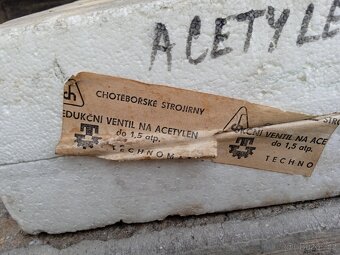 Budíky/ventil na Acetylen -Nový - 2