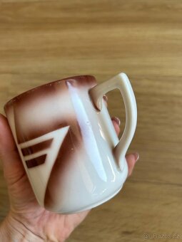 Hrnek, porcelán, retro, art deco, značený - 2