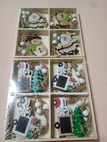 umělý adventní věnec na dveře 28cm+ hák na dveře,nové dřevěn - 2