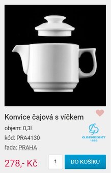 Konvice čajová s vcíčkem - Geb. Benedikt K. Vary - 2