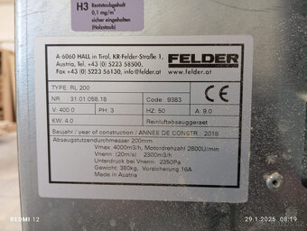 Filtrační jednotka Felder RL 200 - 2
