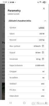 Elektrokolobezka lamax s 11600 - 2