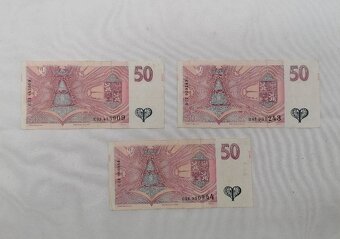 50korun českých 1997 D, C, E, oběh - 2