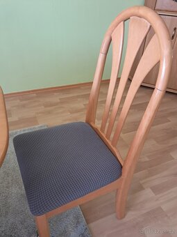Stůl +6 židlí , rohová komoda vysoká, komoda se zásuvkami - 2