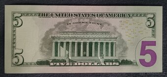 USA - 5 Dolarů bankovka, 2021, UNC - 2