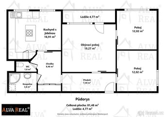Prodej bytu v OV 4+kk 81,48 m² po rek. + lodžie 5 m² + sk... - 2