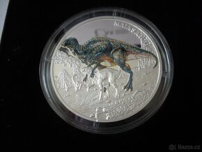 Stříbrná mince Pravěký svět - Maiasaura proof - 2