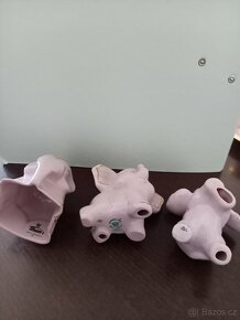 sbírka slonů růžový porcelán - 2