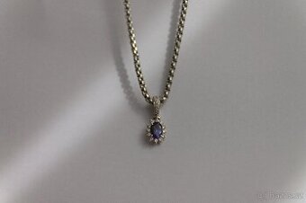 Šperk z bílého zlata s tanzanitem a diamanty Alo Diamonds - 2