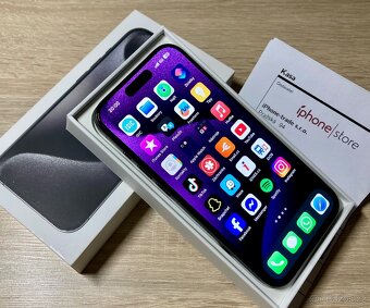 Apple iPhone 15 Pro 128gb černý titan-komplet,záruka,2xkry - 2