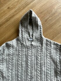 Nádherný šedivý svetr s kapucí - vel. 152 - 11-12 let - 2