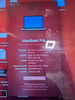 Macbook Pro - touchbar 2017 16GB RAM i5 - 2