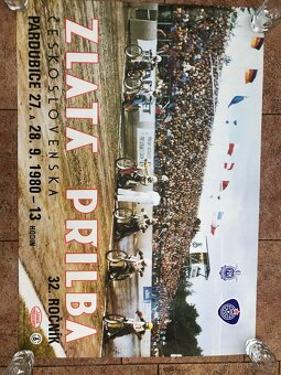 PLAKAT ZLATÁ PŘILBA PARDUBICE 1980 ,Jawa,ČZ,ESO - 2
