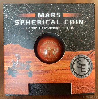 MARS sférická stříbrná mince 2021 (1 oz Ag 999) - 2