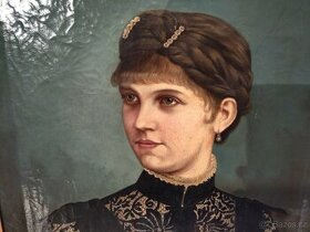 Obraz Olej na plátně rok 1887 - Zámecký obraz vysoké kvality - 2