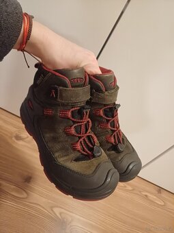 Keen Redwood Mid Wp Youth steel grey/red dahlia EU 34 - 2